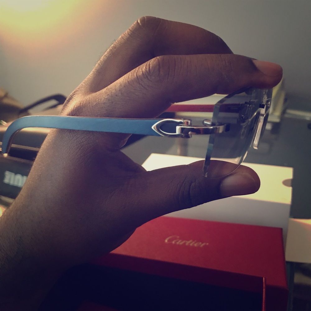 Limited Edition Multicolored Wood Cartier Glasses